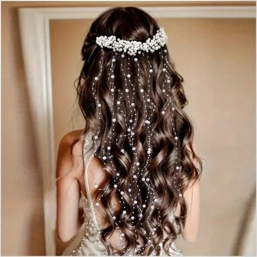 Bridal Hair Comb with Sparkling Faux Beads